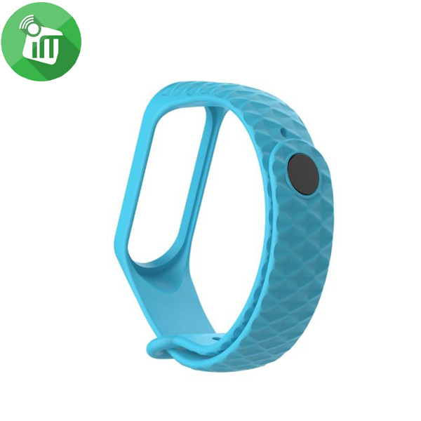 Diamond Pattern Rubber Bracelet Strap For Xiaomi Mi Band 34