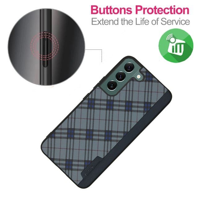 GKS Plaid Series Leather Case For Samsung Galaxy S22 Plus
