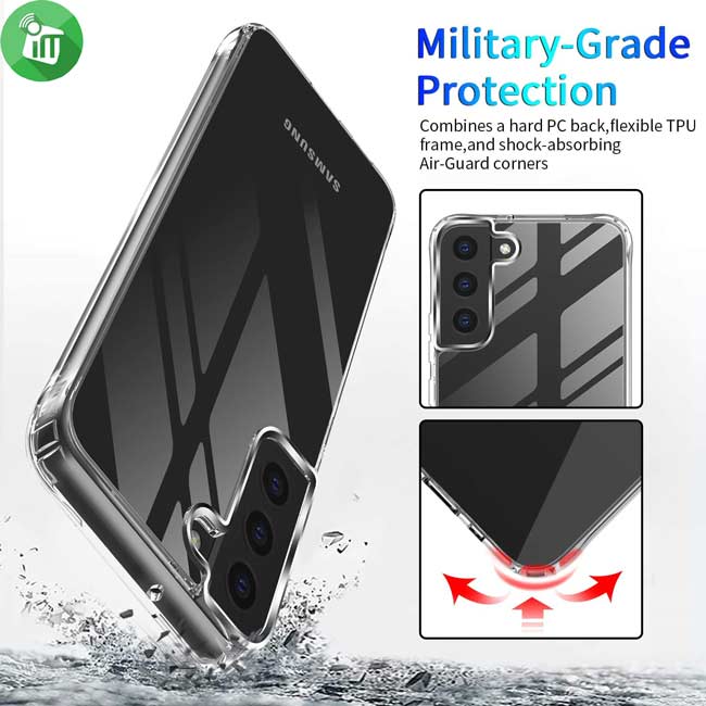 Rock Crystal Series Protection Hard Case For Samsung Galaxy S22 Plus