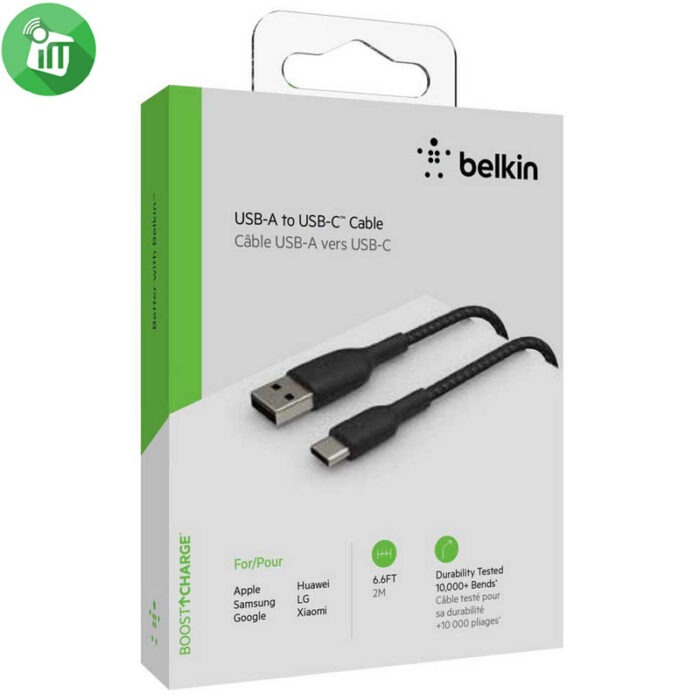 Belkin Boost Charge USB-A To USB-C Cable Braided 2M