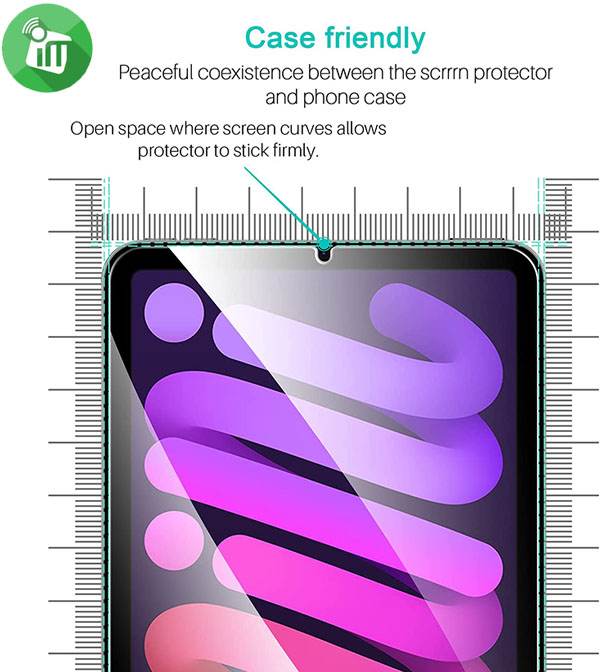 VMAX Tempered Glass Screen Protector 0.33MM 2.5D Normal Series For iPad mini 6 (2021)