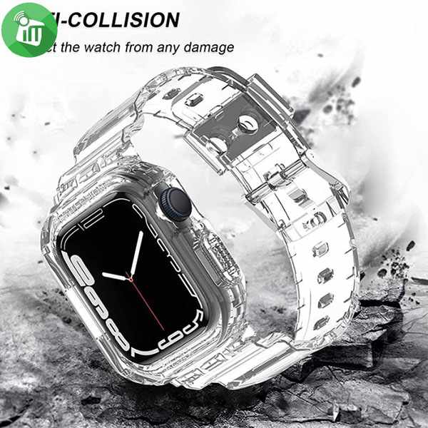 COTEetCI W78 Glacier Integrated Case Strap For iWatch (44/45mm)