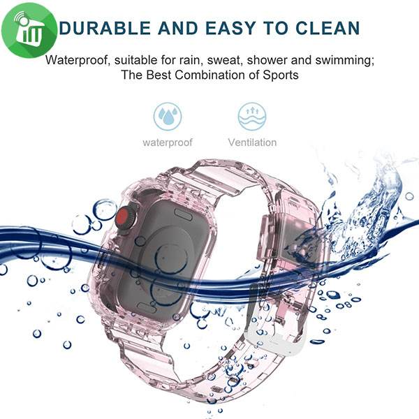 COTEetCI W78 Glacier Integrated Case Strap For iWatch (44/45mm)