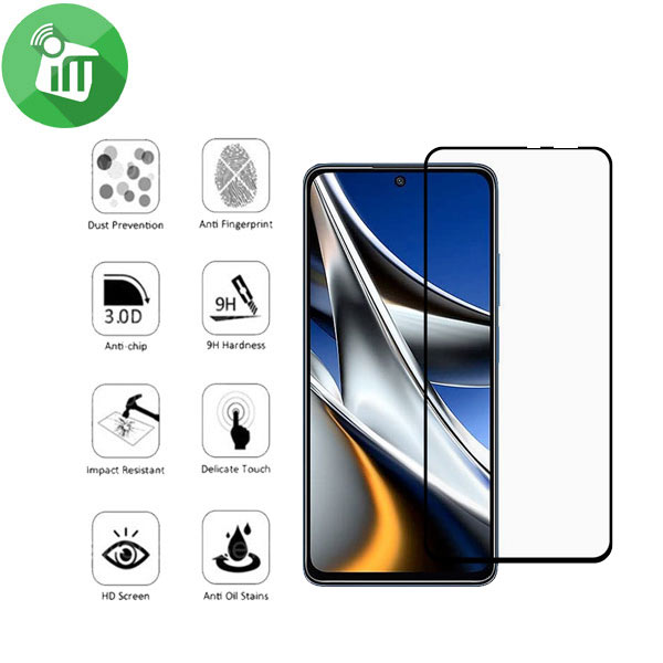 Vmax Screen Protector 2.5D Full Glue Full cover Tempered Glass For Xiaomi Poco X4 Pro 4G
