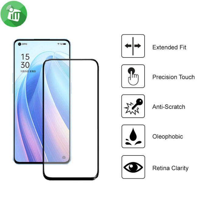 vmax screen protector 2.5d full glue full cover tempered glass For Oppo Reno 7