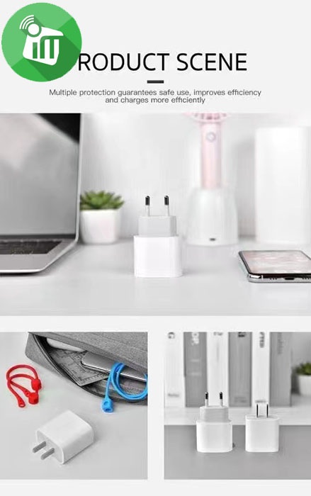 COTEetCI CS5193 PD Power 20W Fast Wall Charger (EU) With Cable USB-C to Lightning