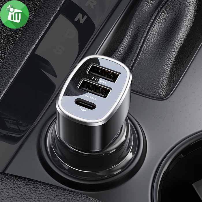 Yesido Y47 49W 3 Ports Type-C Fast Car Charger