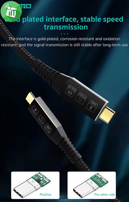 COTEetCI Thunderbolt 4 Pro Braided Cable (1.2m)