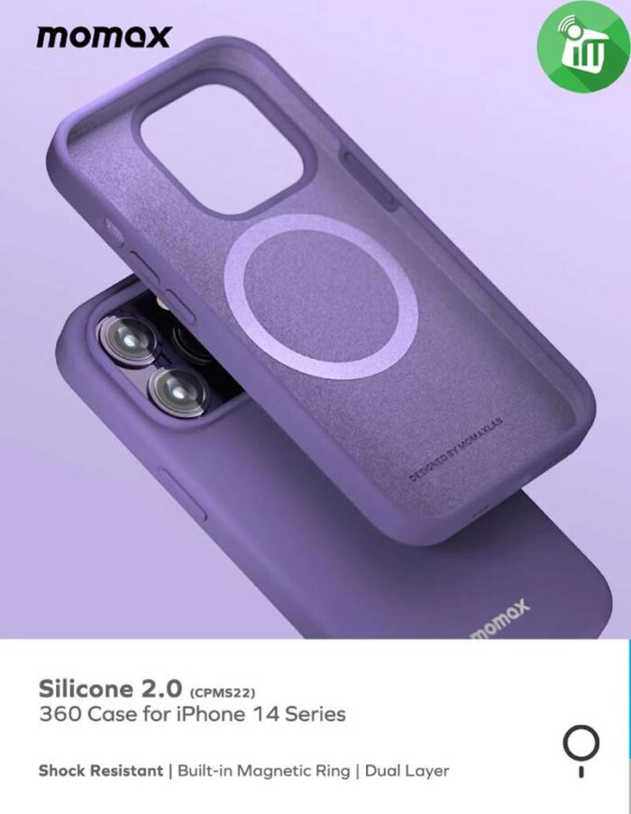 MOMAX Silicone Case Magnetic TPU Back Cover For iPhone 14 Pro Max