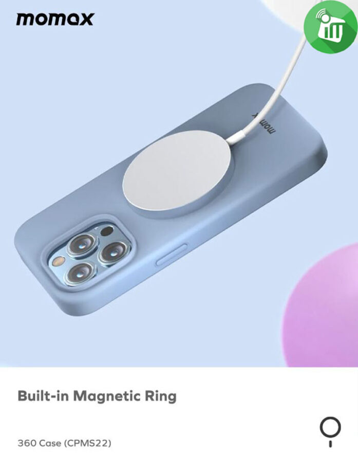 MOMAX Silicone Case Magnetic TPU Back Cover For iPhone 14 Pro Max