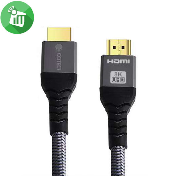 COTEetCI Aluminum Alloy Shell Dual HDMI 8K/60Hz Braided Cable (3M)