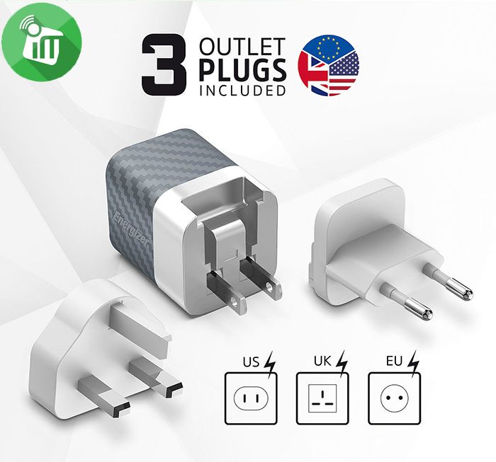 Energizer Ultimate Wall Charger PD 38W Multi 3 plugs EU/UK/US