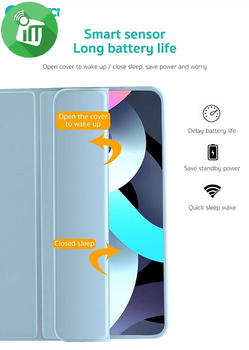 COTEetCI Tri-Fold Pen Slot Liquid Silicone Case iPad 10.9 10th (2022)