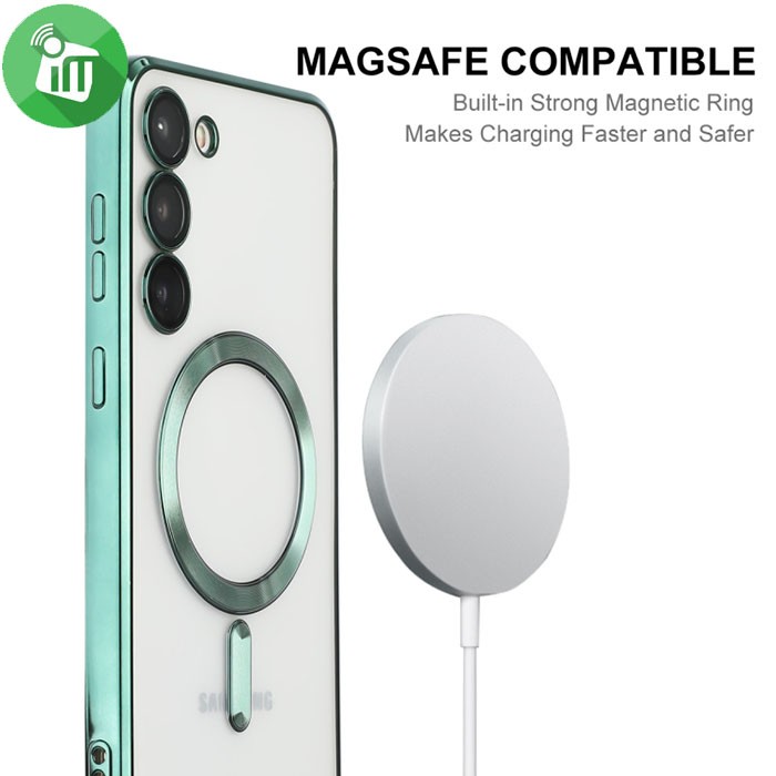 j-Case Magnetic Series Classic Crystal TPU Lens Protection Case For Samsung Galaxy S23