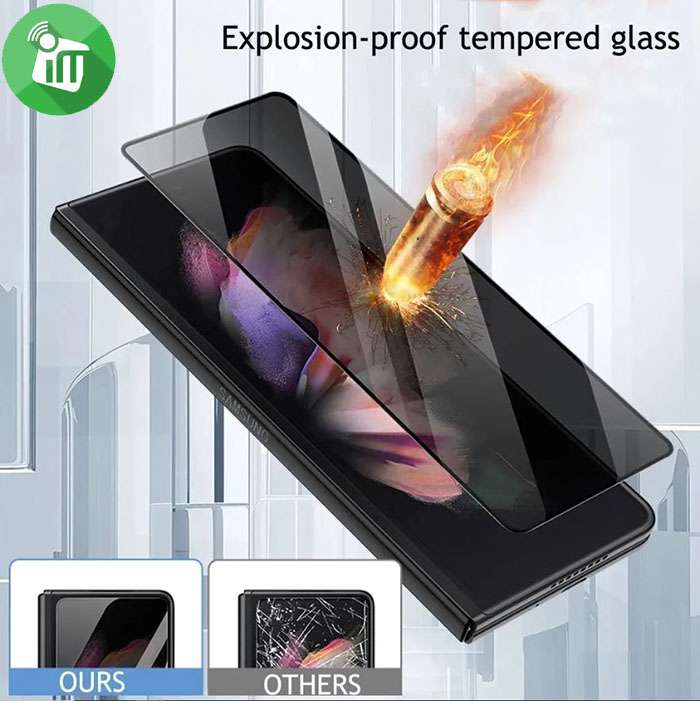 KuZoom 9D Privacy Glass Film Screen Protector Samsung Galaxy Z Fold3 5G