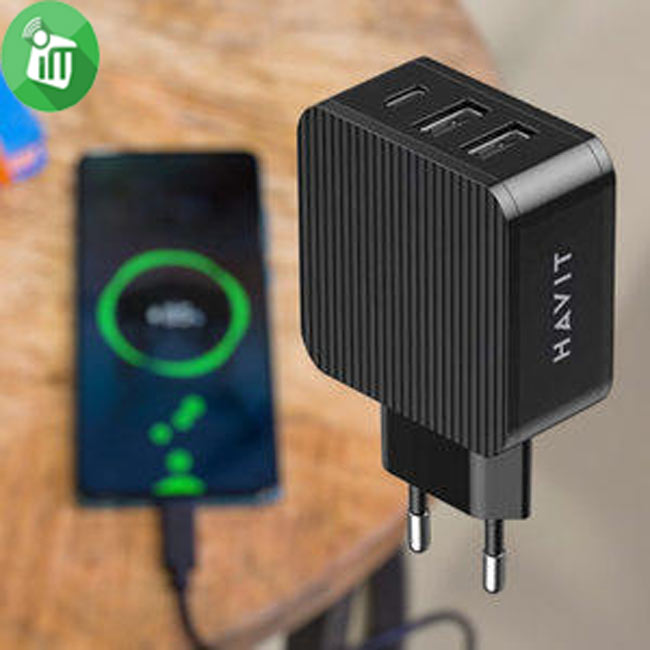 Havit UC117 Fast Wall 3 Port USB-A Travel Charger