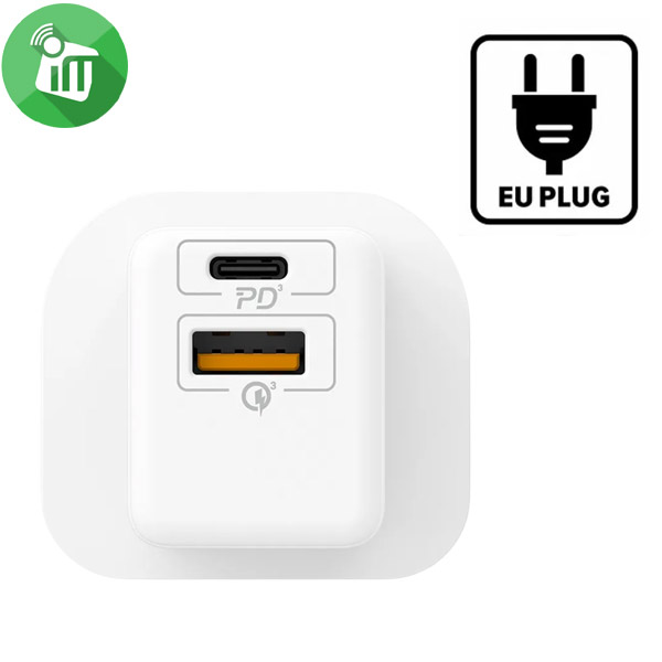 MOMAX One Plug 20W Dual-Port Mini Charging Adapter
