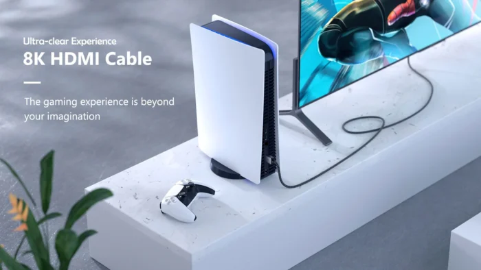 HDMI Cable 2M HDMI 8K HDMI 2.1 Ultra HD High-Speed 48Gbps 8K@60Hz HDMI Braided Cord eARC Dynamic HDR Dolby Vision Compatible with MacBook Pro PS5 Switch TV Xbox Roku UHD TV Blu-ray Projector