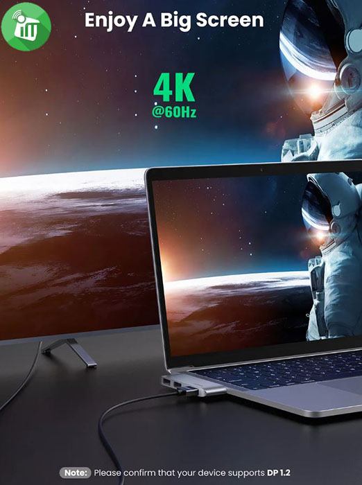 UGREEN 10914 USB-C Hub Macbook Adapter 3-IN-2