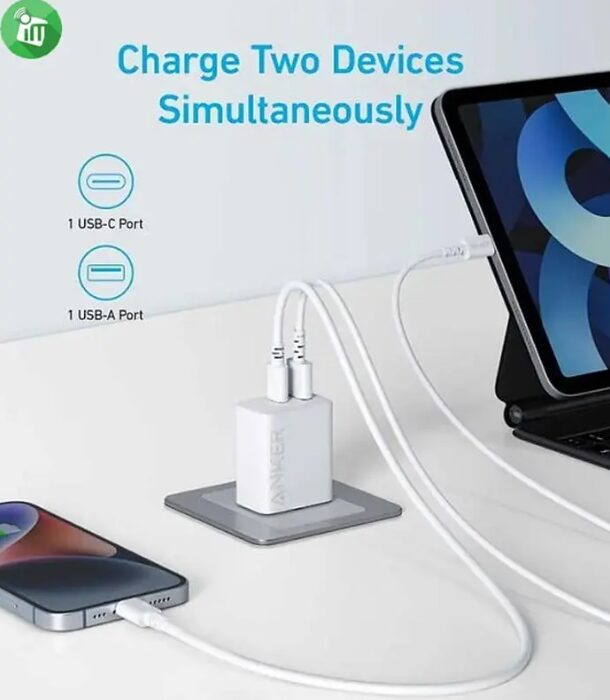 Anker A2348 20W Dual Port High-Speed USB-C Charger 