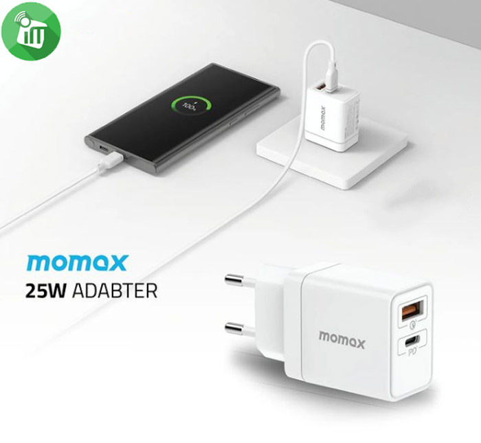 MOMAX ONEPLUG 25W Dual-Port Fast Charger (UM56)