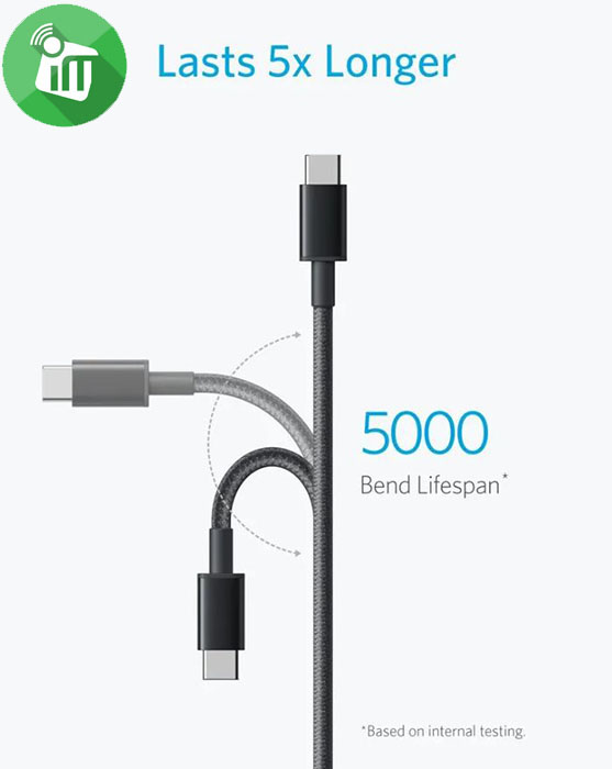 Anker A8173 USB-A to USB-C Nylon Braided Cable (6ft/1.8m)