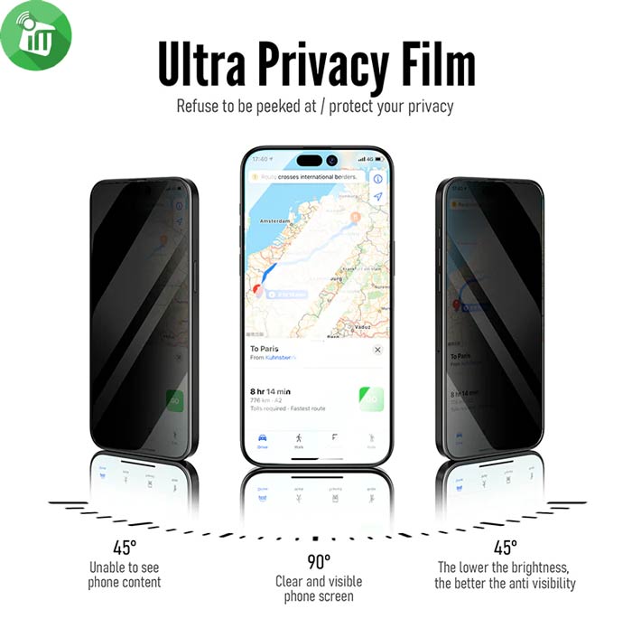 X-doria Raptic Glass Privacy Screen Protector iPhone 15 Plus15 Pro Max