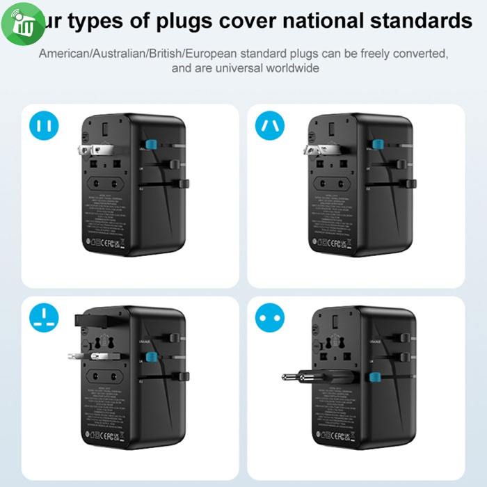 Momax UA11 1-World PD 20W 3 ports + AC Travel Adapter