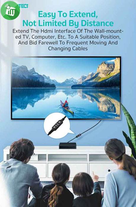 COTEetCI 87413 HDMI 2.1 Male to Female Extension Cable 8K/60Hz (2m)