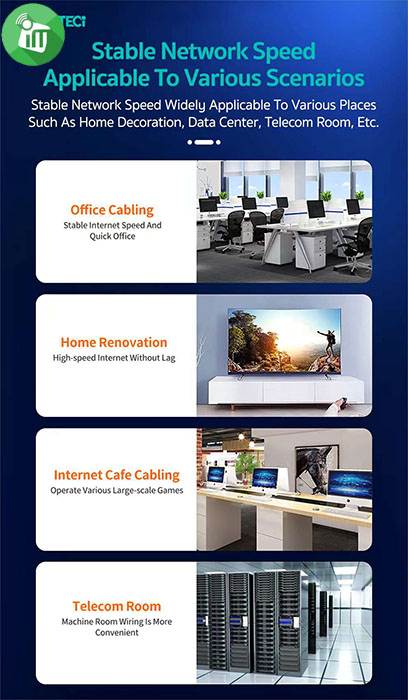 COTEetCI 87503 CAT6 Ten Gigabit Network Cable (1m)