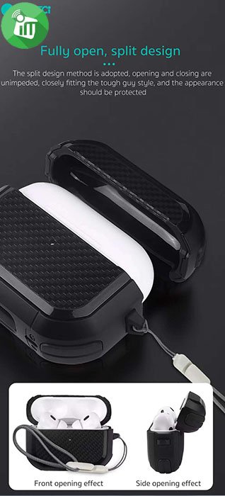 COTEetCI AP50 Armor Carbon Fiber Case Airpods Pro 2-1