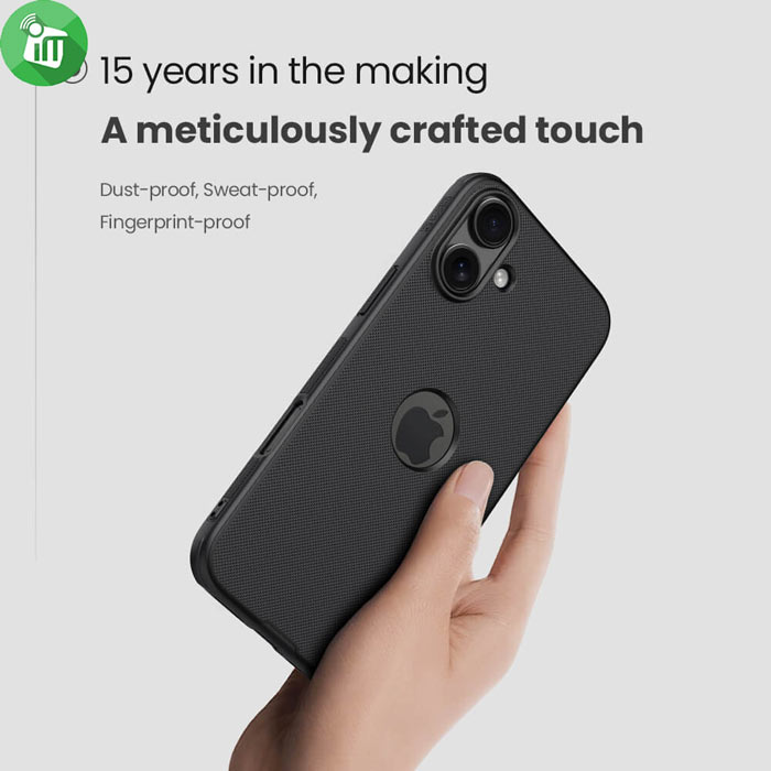 Nillkin Super Frosted shield Pro Case iPhone 16 (With Logo Cutout)