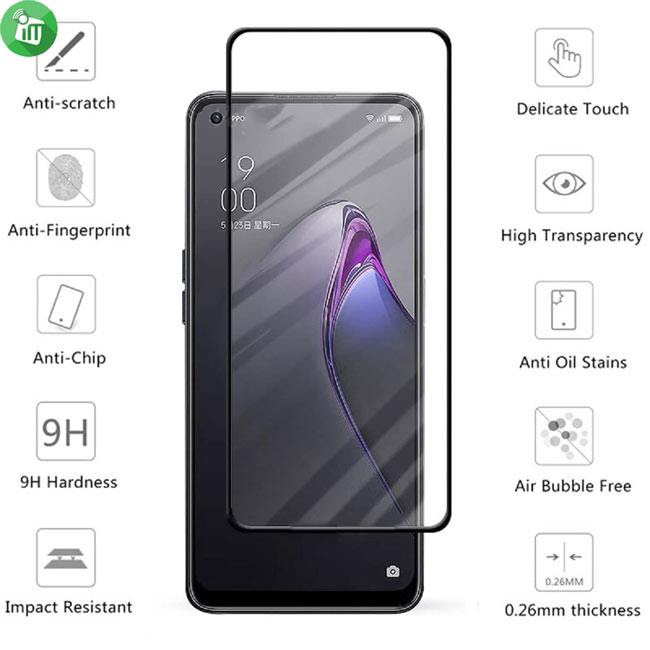 iScreen Glass 5D Full Glue Screen Protector Oppo Reno8 5GReno8 T 4G