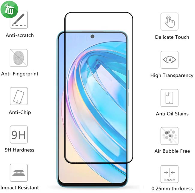 KuZoom 9D HD Full Cover Glass Screen Honor X8b 4G