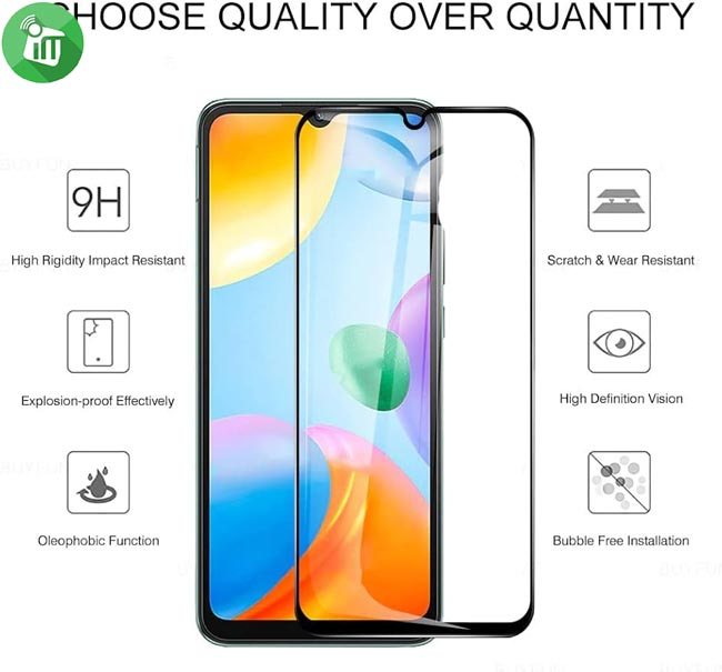 KuZoom 9D HD Full Cover Glass Screen Oppo A18 4G