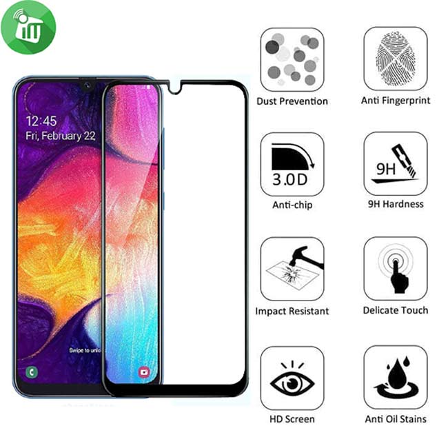 KuZoom 9D HD Full Cover Glass Screen Samsung Galaxy A20A30A30SA50A50SM30M30s