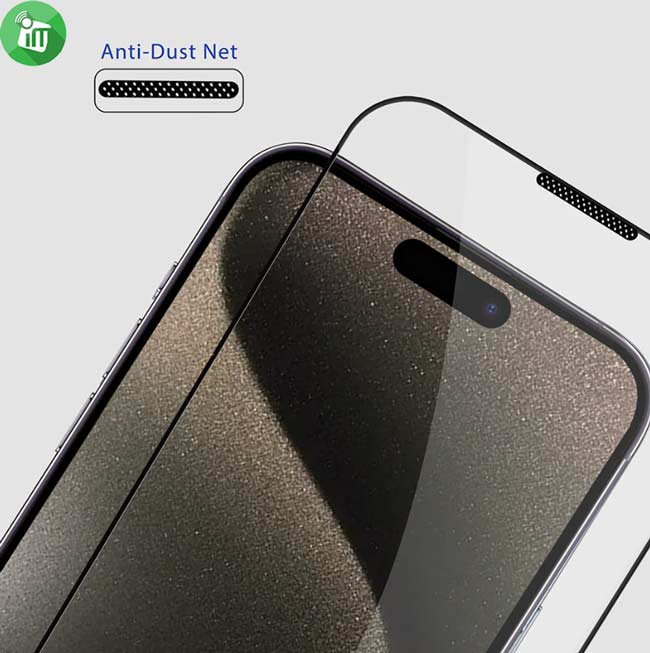 KuZoom HD Corning Dustproof Glass Screen iPhone 16 Plus